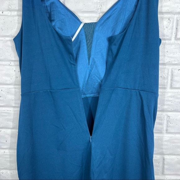 GRACE KARIN Teal Fitted Rushed Dress - Picture 3 of 10